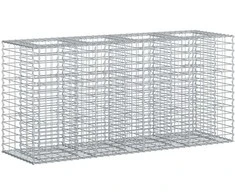 Gabioninė pakelta lova Sidabro