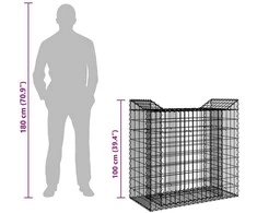Gabioninė pakelta lova 50 x 100 x 100 cm Galvanizuotas plienas