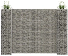 Gabiono vazonas, 260x40x200cm, plieninė viela, H formos