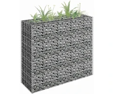 Gabiono vazonas, 90x30x90cm, galvanizuotas plienas, aukštas