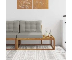 Lauko galinė sofa su pagalve Natūrali 115 x 83 x 73 cm