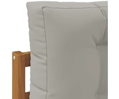 Lauko galinė sofa su pagalve Natūrali 115 x 83 x 73 cm