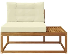 Lauko galinė sofa su pagalve Natūrali 115 x 83 x 73 cm