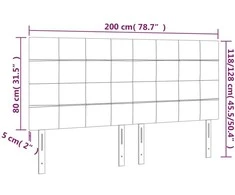 Galvūgaliai, 4vnt., taupe spalvos, 100x5x78/88cm, audinys