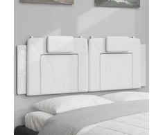 Galvūgalio pagalvėlė, Viana, baltos spalvos, 152cm, dirbtinė oda
