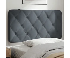 Galvūgalio pagalvėlė, tamsiai pilka, 100 cm, aksomas