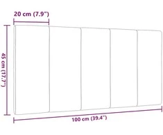 Lova Galvūgalio pagalvėlė, Hanko, tamsiai rudos spalvos, 100 cm, audinys