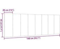Lova Galvūgalio pagalvėlė, Hanko, tamsiai rudos spalvos, 140cm, audinys