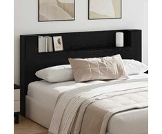 Galvūgalio spinta su LED Juodas Ąžuolas 180 x 16,5 x 103,5 cm
