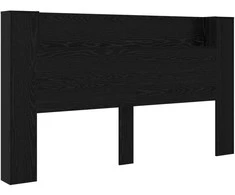 Galvūgalio spinta su LED Juodas Ąžuolas 180 x 16,5 x 103,5 cm