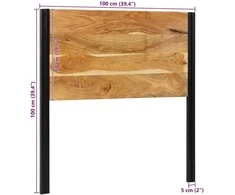 Galvūgalis, 100cm, akacijos medienos masyvas/geležis