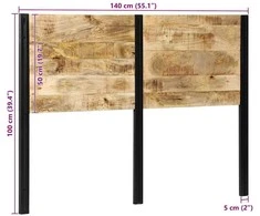 Galvūgalis, 140cm, mango medienos masyvas ir geležis