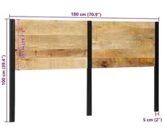 Galvūgalis, 180cm, mango medienos masyvas ir geležis