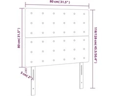 Galvūgalis, 2vnt., taupe spalvos, 80x5x78/88cm, audinys