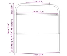 Lova Pakaitinis galvūgalis, ąžuolo spalvos, 107 cm, plienas ir mediena