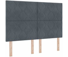Galvūgalis Tamsiai pilka 160 cm Aksomas