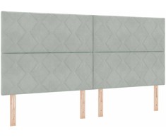 Galvūgalis Šviesiai pilka 200 cm Aksomas