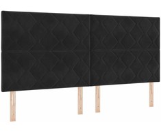 Galvūgalis Juodas 200 cm Aksomas