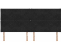 Galvūgalis Juodas 200 cm Aksomas