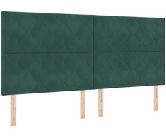 Galvūgalis Tamsiai žalia 200 cm Aksomas