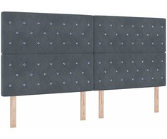 Galvūgalis Tamsiai pilka 200 cm Aksomas