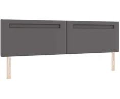 LED galvūgalis Pilka 200 cm Dirbtinė oda