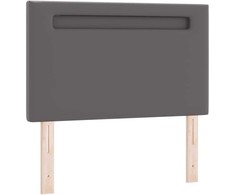 LED galvūgalis Pilka 100 cm Dirbtinė oda