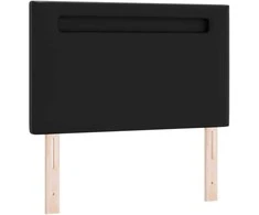 LED galvūgalis Juoda 90 cm Dirbtinė oda