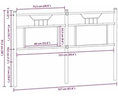 Pakaitinis galvūgalis Sonoma ąžuolas 150 cm Mediena ir plienas