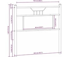 Pakaitinis galvūgalis Sonoma ąžuolas 80 cm Mediena ir plienas