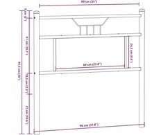 Pakaitinis galvūgalis Sonoma ąžuolas 90 cm Mediena ir plienas