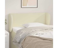 Galvūgalis su auselėmis, kreminės,83x23x78/88cm, dirbtinė oda