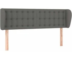 Galvūgalis su auselėmis, pilka,147x23x78/88cm, dirbtinė oda
