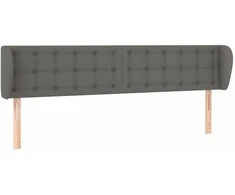Galvūgalis su auselėmis, pilkos,183x23x78/88cm, dirbtinė oda