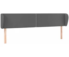 Galvūgalis su auselėmis, pilkos,203x23x78/88cm, dirbtinė oda