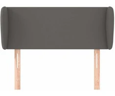 Galvūgalis su auselėmis, pilkos,83x23x78/88cm, dirbtinė oda