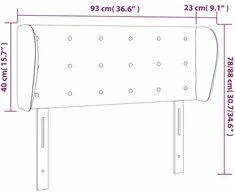 Galvūgalis su auselėmis, pilkos,93x23x78/88cm, dirbtinė oda