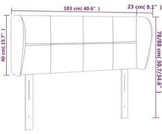 Galvūgalis su auselėmis, tamsiai pilkos,103x23x78/88cm, audinys