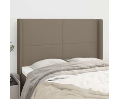 Galvūgalis su auselėmis, taupe, 147x16x118/128cm, audinys