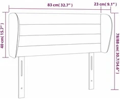 Galvūgalis su auselėmis,taupe spalvos,83x23x78/88 cm, audinys