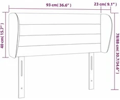 Galvūgalis su auselėmis,taupe spalvos,93x23x78/88cm, audinys