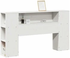 Galvūgalis su daiktų laikymo vieta, baltas, 140cm, pušis