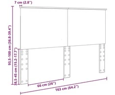 Galvūgalis Betono Pilka 100 cm Dirbtinė mediena