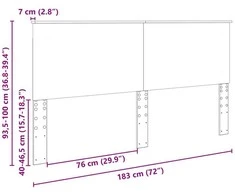 Galvūgalis Betono Pilka 100 cm Dirbtinė mediena