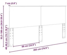 Galvūgalis Betono Pilka 100 cm Dirbtinė mediena