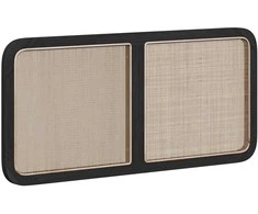 Galvūgalis su galvūgalio Juoda 120 x 55 x 3 cm Ratanas