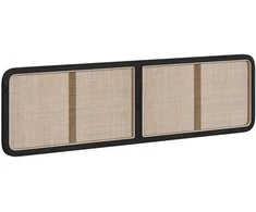 Galvūgalis su galvūgalio Juoda 200 x 55 x 3 cm Ratanas