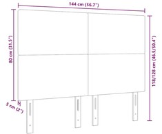 Galvūgalis Tamsiai pilka 144 cm Kordūrinis audinys