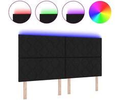 LED galvūgalis Juodas 180 cm audinys