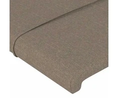 Galvūgalis su LED, taupe spalvos, 163x16x118/128cm, audinys